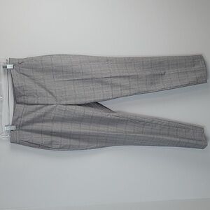 ZARA gray plaid dress pants womens size 6 31x26.5 ankle crop